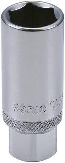 Bougiedop 3/8", met rubberen ring 18mm