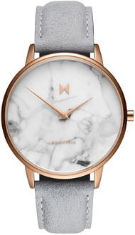 Boulevard Marble D-MB01-RGLAMA - Horloge - Rose/Grijs - Leer - 38mm