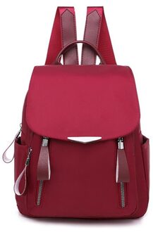 Bourgondië Schooltassen Reizen Schoudertas Vrouwelijke Toevallige Bagpack Tiener Meisjes Terug Zak Multifunctionele Kleine School Rugzak wijn rood