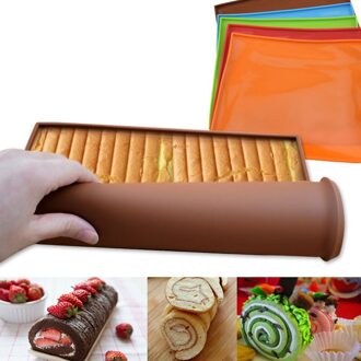 Boussac 1 Pc Zwitserse Roll Matten Anti-aanbak Keuken Accessoires Cake Rolls Mallen Pad Siliconen Bakken Tapijt Gebak Gereedschap koffie