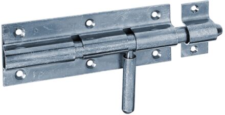 Boutgrendel Met Tegenstuk - Blauw Verzinkt Staal - 160x60 Mm - 210 Mm