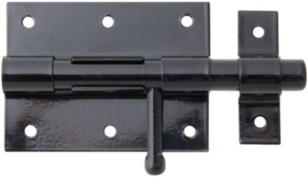 Boutgrendel Met Tegenstuk - Verzinkt Staal Zwart - 90x130 Mm