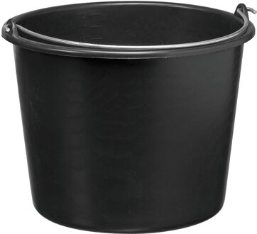 Bouwemmer 20 Liter Zwart