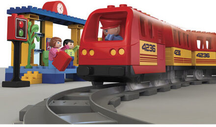 Bouwpakket Treinset Op Batterij 69-delig