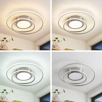 Bovia LED plafondlamp, CCT, dimbaar, nikkel gesatineerd nikkel