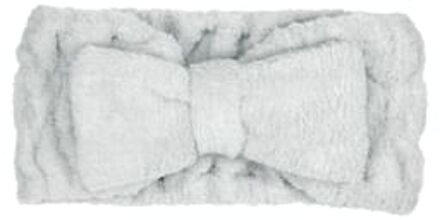 Bow Face Wash Headband Grey