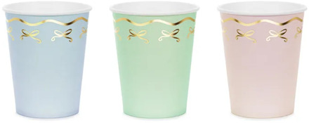 Bow Tie Cups Mix Colors (220ml) Multikleur - Print
