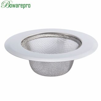 Bowarepro Rvs Bad Douche Afvoer Gat Filter Val Metalen Gootsteenzeefje Douche Badkamer Plug Filter 9Cm Keuken Afval