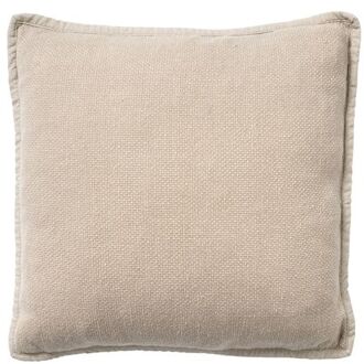 BOWIE - Kussenhoes 45x45 cm - van gewassen katoen - Pumice Stone - beige