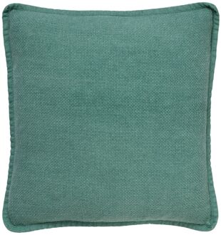 BOWIE - Kussenhoes 45x45 cm - van gewassen katoen - Sagebrush Green - groen