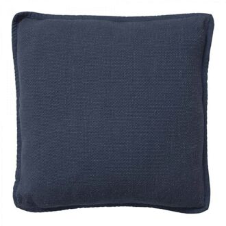 BOWIE - Kussenhoes 45x45cm - van gewassen katoen - Insignia Blue - donkerblauw