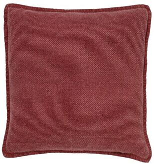 BOWIE - Kussenhoes gewassen katoen 45x45 cm - Merlot - rood