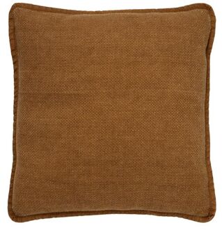 BOWIE - Kussenhoes gewassen katoen 45x45 cm - Tobacco Brown - bruin