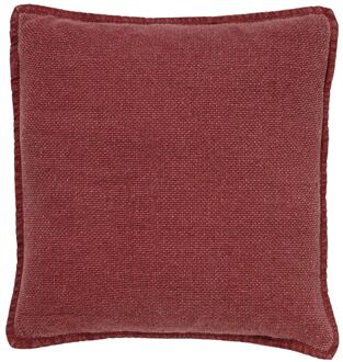 BOWIE - Sierkussen van gewassen katoen Merlot 45x45 cm - rood