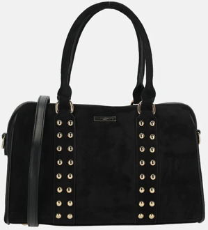 bowling suedine handtas studs noir Zwart