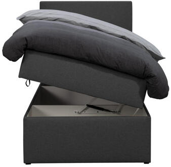 Boxcombinatie Met Opbergruimte Orebro 4-delig - Antraciet - 90x200 Cm - Stof - Grijs