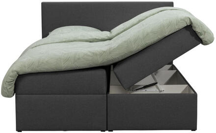 Boxcombinatie Met Opbergruimte Orebro 6-delig - Antraciet - 180x200 Cm - Stof - Grijs