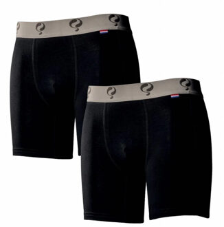 Boxer 2-pack black / black Zwart - S