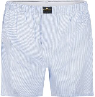 Boxershort Poplin Streep Lichtblauw
