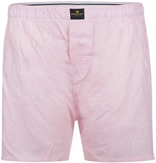 Boxershort Poplin Streep Lichtroze