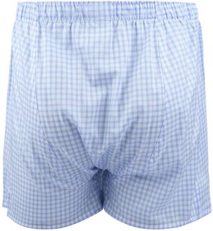 Boxershort Ruit Blauw Lichtblauw - S
