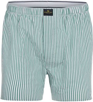 Boxershort Streep Poplin Groen