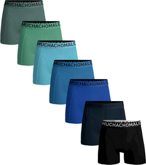 Boxershorts 7-Pack Solid 1010 Blauw Groen - M,L,XL,XXL