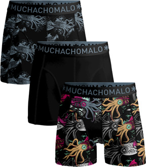 Boxershorts Calamari 3-pack Print/Solid-XL