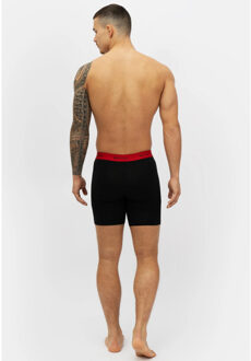 Boxershorts heren met lange pijpen boxer briefs 3-pack - maat XL Zwart