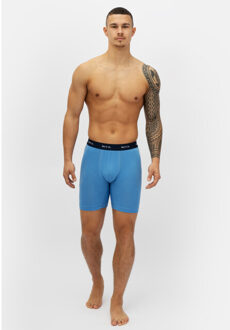 Boxershorts heren met lange pijpen boxer briefs 3-pack rood / blauw Veelkleurig