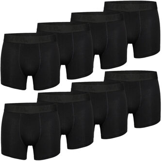 Boxershorts heren multipack 8-pack Zwart - XL