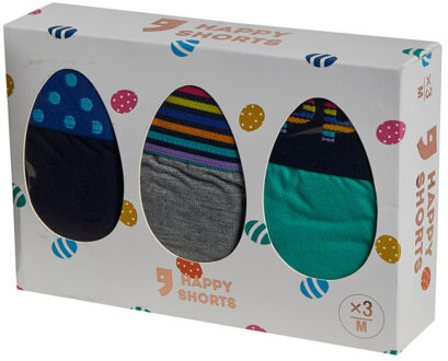Boxershorts heren pasen 3-pack paasgeschenk Veelkleurig - M