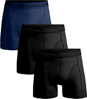 Boxershorts Microfiber 3-pack Black/Black/Blue-M