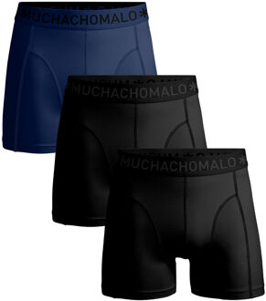 Boxershorts Microfiber 3-pack Black/Black/Blue-M