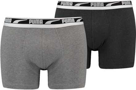 Boxershorts Multi Logo 2-pack Grey Melange-M