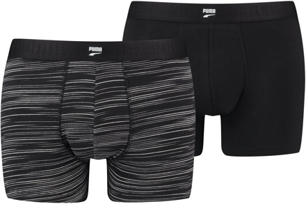 Boxershorts Space Dye 2-pack Black Combo-M