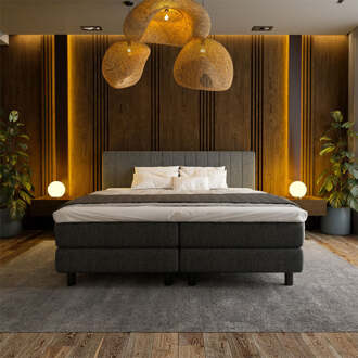 Boxspring Hotel - Beam - Antraciet - Dekbed-Discounter.nl - 180 x 200 cm