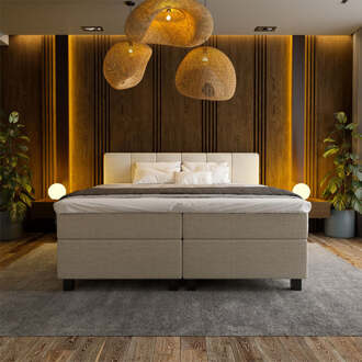 Boxspring Hotel Luxury - Wide - Beige - Dekbed-Discounter.nl - 180 x 220 cm
