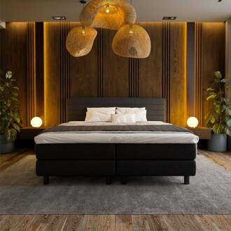 Boxspring Hotel - Straight - Zwart - Dekbed-Discounter.nl - 160 x 200 cm