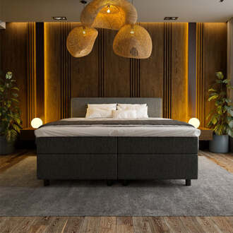 Boxspring Hotel Suite - Antraciet - Dekbed-Discounter.nl - 180 x 220 cm