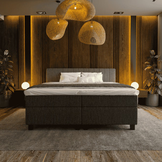 Boxspring Hotel Suite - Beam - Antraciet - Dekbed-Discounter.nl