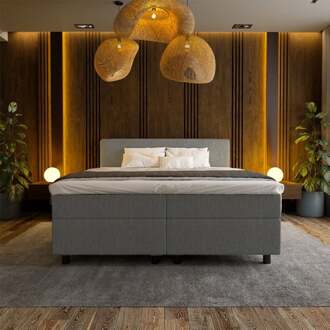 Boxspring Hotel Suite - Grijs - Dekbed-Discounter.nl - 160 x 220 cm