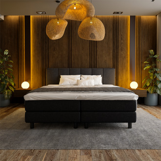 Boxspring Hotel - Wide - Zwart - Dekbed-Discounter.nl - 90 x 200 cm