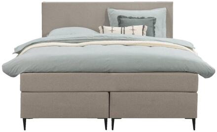Boxspring Liv Egaal - 140x200 Cm - Slanke Poot - Stof - Beige