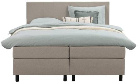 Boxspring Liv Egaal - 180x200 Cm - Ronde Poot - Stof - Beige