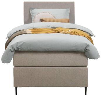 Boxspring Liv Egaal - 90x200 Cm - Slanke Poot - Stof - Beige
