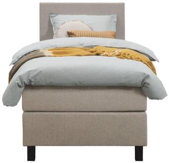 Boxspring Liv Egaal - 90x200 Cm - Vierkante Poot - Stof - Beige