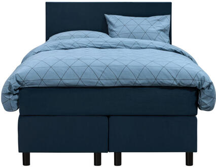 Boxspring Liv Egaal - Blauw - 120x200 Cm - Ronde Poot