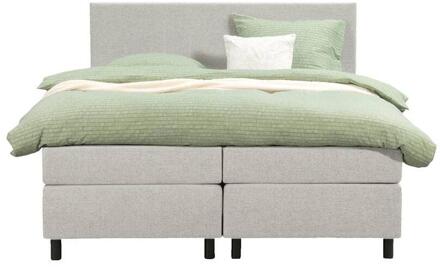 Boxspring Liv Egaal - Ecru - 180x200 Cm - Ronde Poot - Stof - Crème