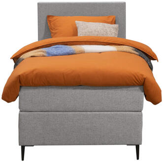 Boxspring Liv Egaal - Licht - 90x200 Cm - Slanke Poot - Stof - Grijs